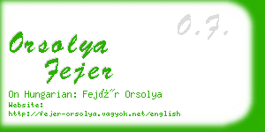 orsolya fejer business card